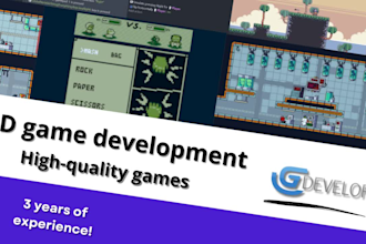 create you a custom 2d game based on your idea in gdevelop