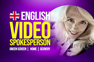 be video spokesperson female green screen