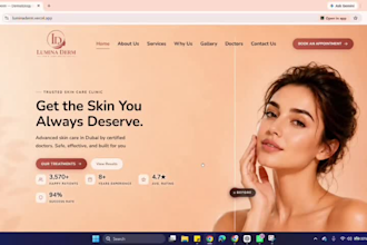 design dermatology, skincare, and medspa clinic website