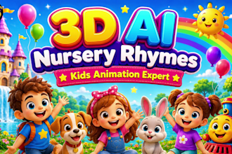 make viral ai nursery rhymes videos, kids songs, and 3d animated rhymes