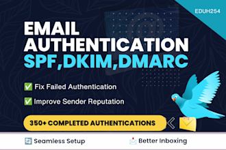 set up spf, dkim, and dmarc to fix email deliverability
