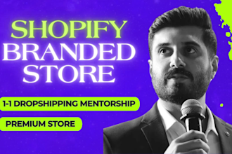 branded shopify dropshipping store or shopify landing page