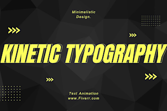 create custom kinetic typography and text animated video