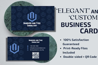 design an elegant business card for businesses, startups