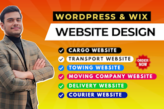 create a professional cargo, courier, towing, moving and delivery website