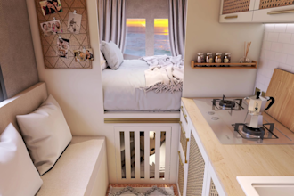 design a interior van conversion, caravan, camper, floor plan