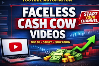create faceless cash cow channel, youtube automated cash cow, cash cow videos