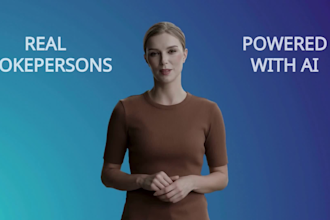 ai spokesperson video testimonial, video presentation in any language