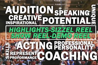 create actor, speaker, presenter highlight demo reel