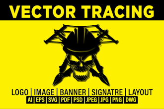 vector trace edit your logo, signature, sketch or ai image