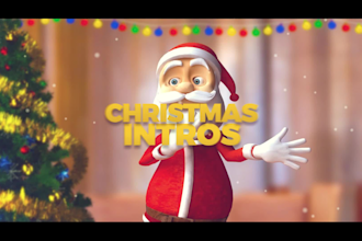 make this elegant christmas intro video for you best 15 options