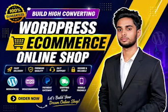 create ecommerce website, online store, webshop with wordpress woocommerce