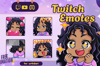 create emotes, animated emotes, and sub badges for twitch or discord stream