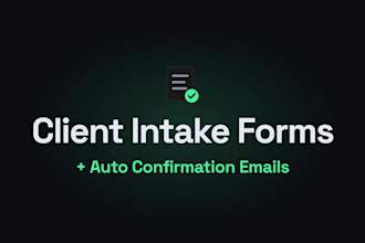 build a client intake form with auto confirmation emails