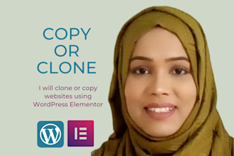 clone or duplicate website exactly and perfectly into elementor template