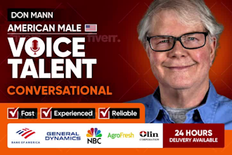 record a natural, conversational male voice over