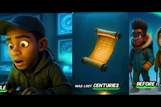 realistic ai animation story, ai video art, ai story,ai animation, pixar style