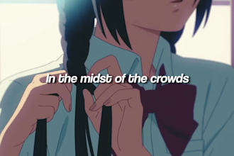 create an aesthetic anime lyric video amv using your music