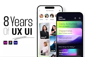 create modern sleek app UI or UX animation
