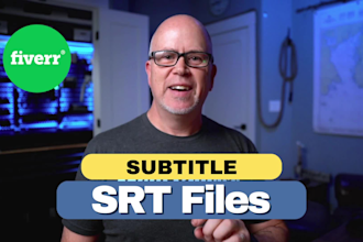 create an srt file for your youtube video