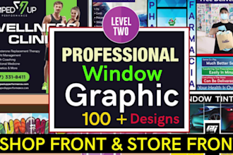 create outstanding window graphics shopfront or storefront panel design