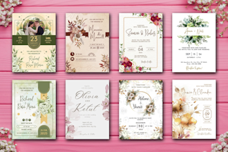 do wedding invitation funeral obituary card flyer design