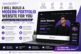 build a modern styled personal portfolio website