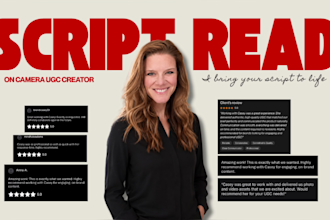 be your on camera ugc creator and bring your script to life
