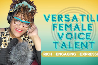 record a professional american english female voiceover