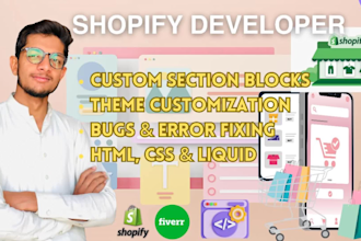 shopify theme customization theme custom coding bug fixing