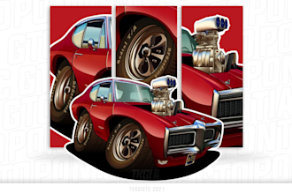 draw your car or vehicles into vector chibi style