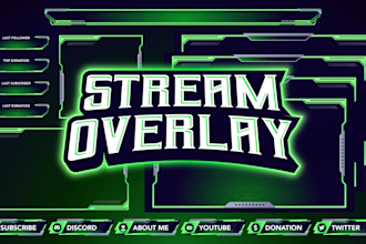 create overlay screen, panels, facecam for your stream