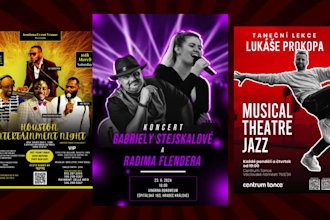 design concert, birthday, event flyers within 6 hours