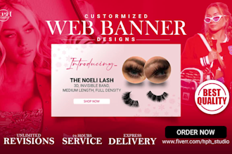 design awesome website banners, banner ads, google ads
