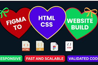 figma to html css javascript website design and development
