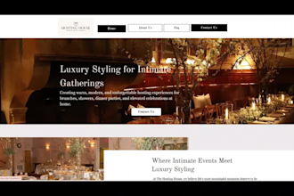 design a modern party rental website, 360 photo booth, event rental website