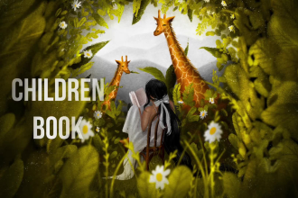 make awesome children story book illustrations