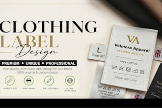design premium clothing label and care label for your brand