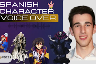 record a latin spanish voice over or dubbing