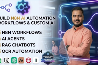 create ai agent automations, rag chatbots and n8n workflows