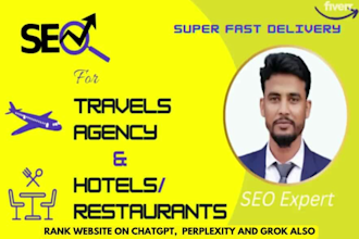 do SEO for hotels, restaurants, and travel agency site