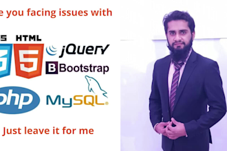 fix bugs in jquery, HTML, CSS, javascript and PHP