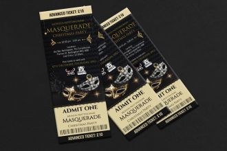design even ticket, raffle ticket, invitation, vip ticket, movie ticket