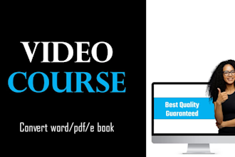 convert e book or pdf into video course