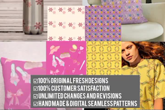 make seamless designs and  patterns for you