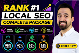 do complete local SEO, GEO and gbp optimization for map pack and website ranking