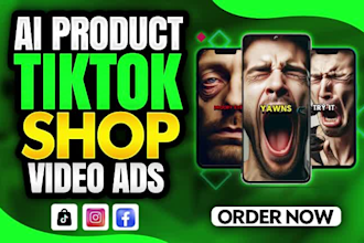 create ai product videos ads for tiktok shop, instagram