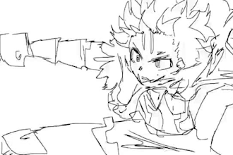 do 2d traditional line art frame by frame animation comic line art illustration