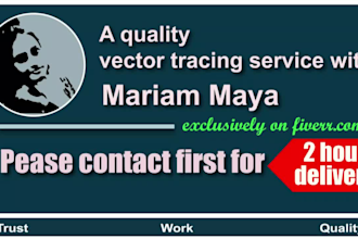 create print ready vector file from image or scan file