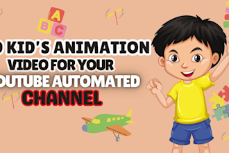 create automated 2d kids animation video for youtube channel
